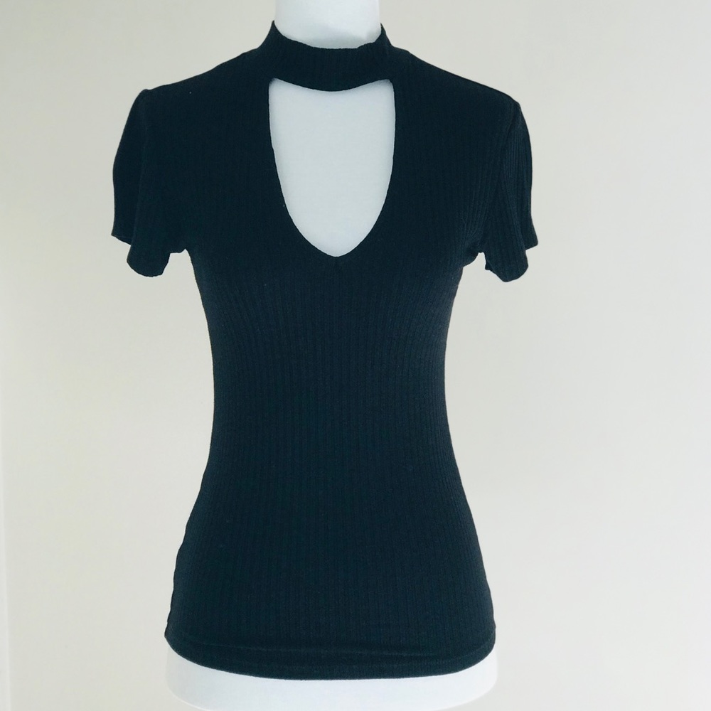 Me to We Black Rib Top